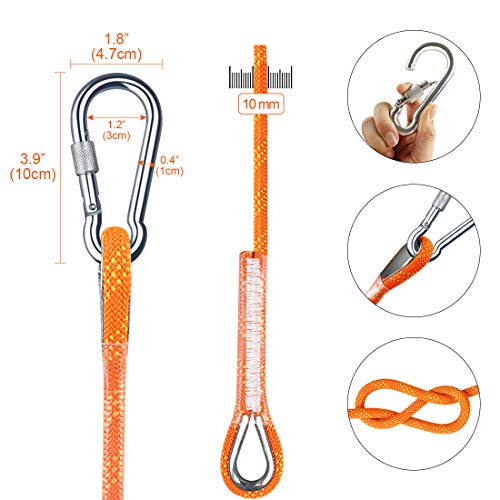 image for TOPNEW Outdoor Climbing Rope 10 MM Diameter, 10M(32ft) 20M(64ft), Esca