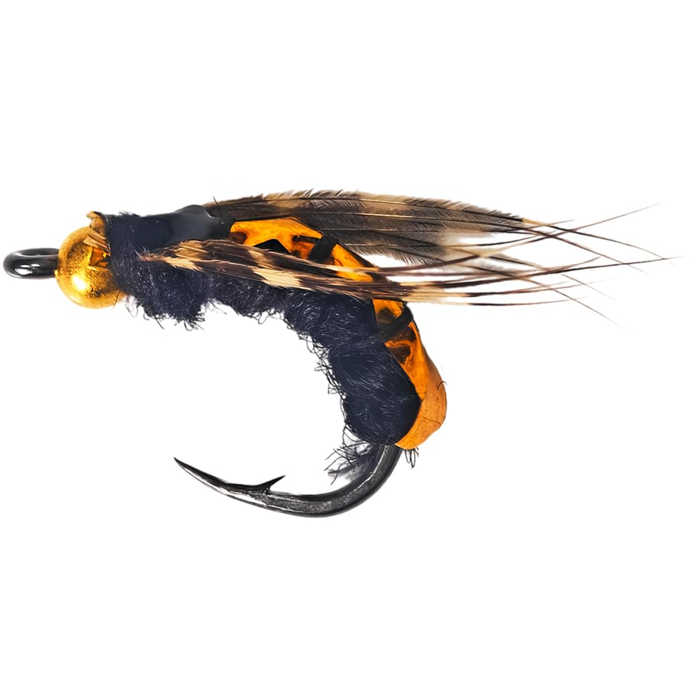 SEASKY Bionic Flies, 8# 14# Fly Fishing Lure, Ostrich Fur with Extra Hook 5pcs Kit