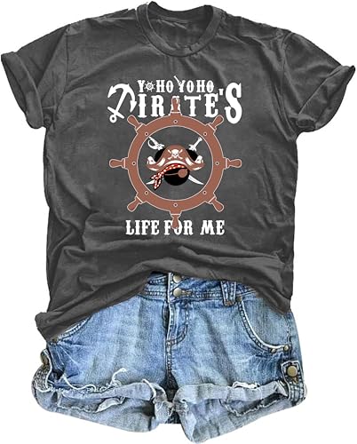 Cruise Shirts Women Pirate Skull Graphic Tshirt Family...