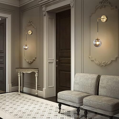 Image of Wall Lamp Chandelier Pendant Light, Home Decor for Bedroom, Living Room, Hallway, Cafe, Hotel, Restaurant (L Black Wall LAMP with LED Bulb Pack of 1)