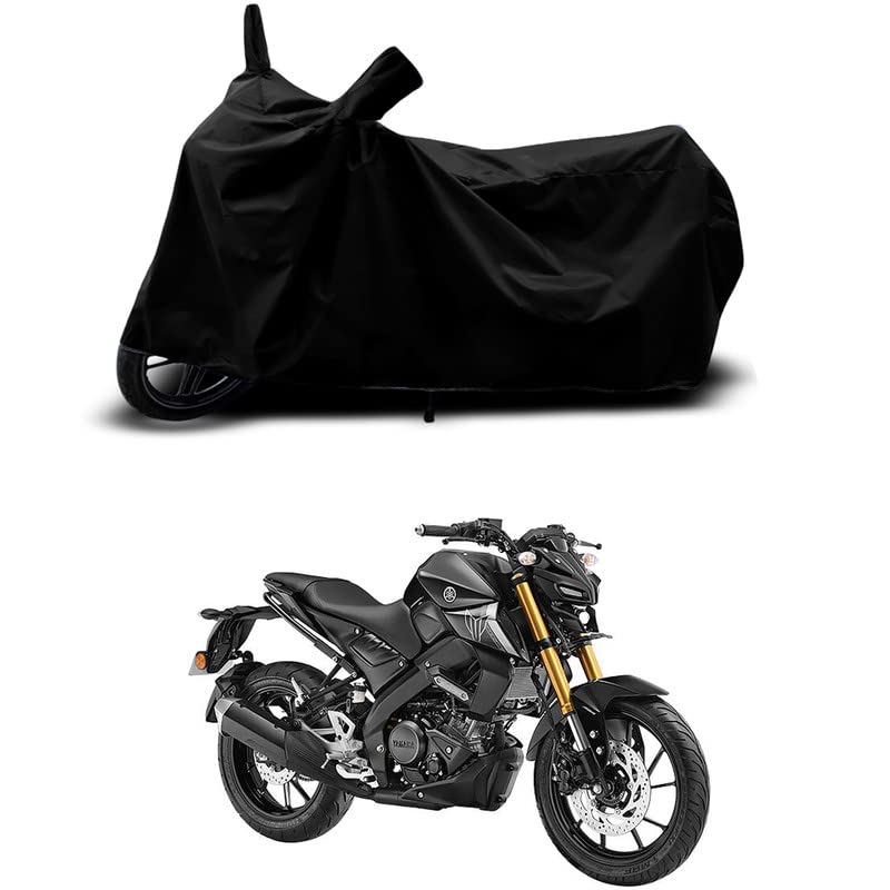 Image of 100% Scratchproof /UV-Rays /Heat Protection /Birds Dropping /Water Resistant /Dust Proof /Waterproof /Full Bike Scooty Two Wheeler Body Cover Compatible for MT 15 V2 STD All Varients[Black]