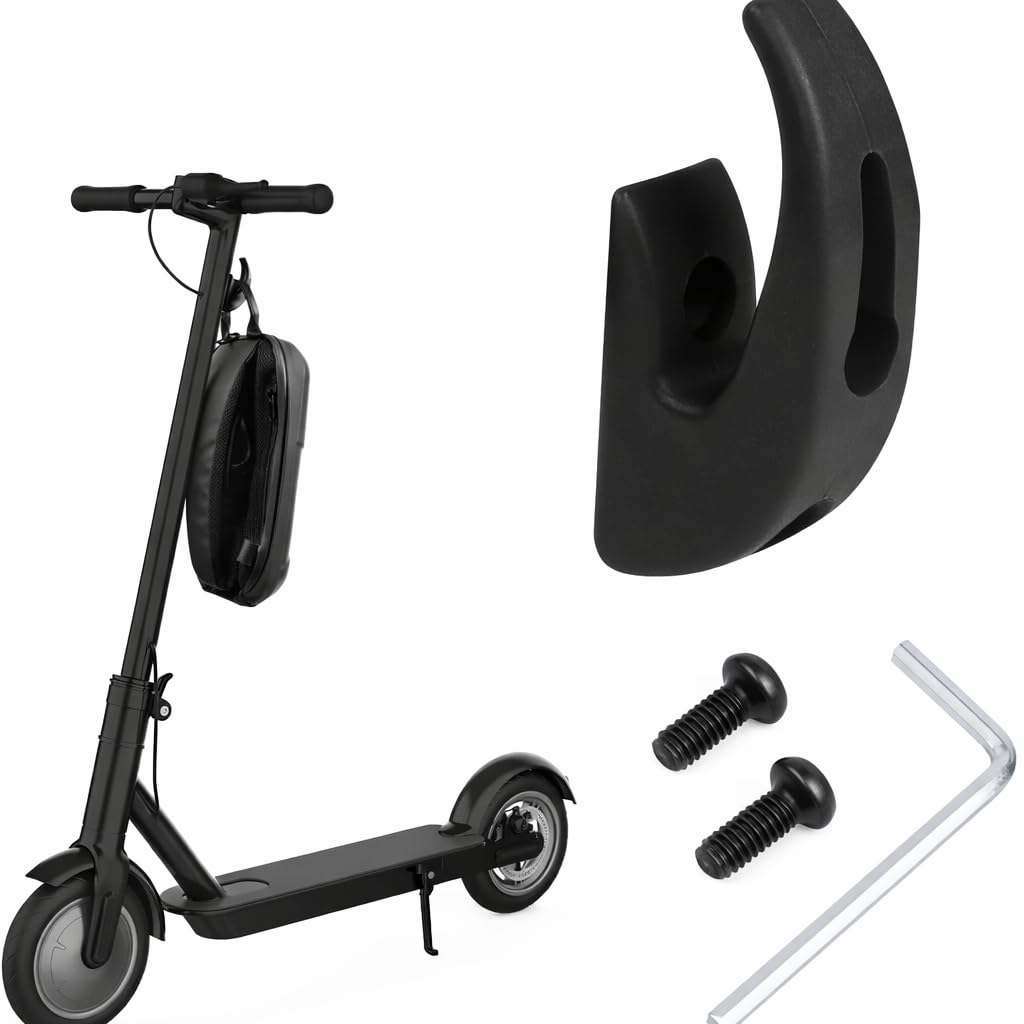 Gancho Frontal para Patinete Eléctrico, Compatible con Xiaomi M365, 1S y Pro, Incluye Correa de Transporte Ajustable