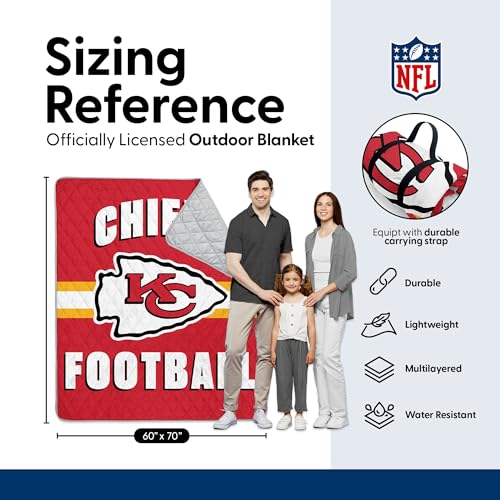 Image of Northwest NFL Taffeta Outdoor Blanket, Foldable Camping, Picnic Ground Mat, 60 x 70 Inches