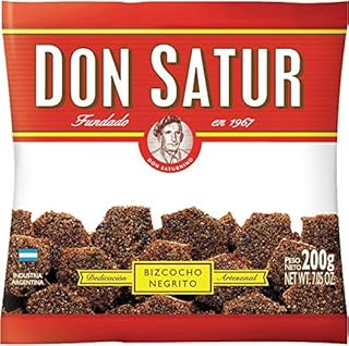 Don Satur Bizcochos Negrito 200 grs. 15 PACK | Brown Sugared Crackers 15 PACK 7.05 oz. each.
