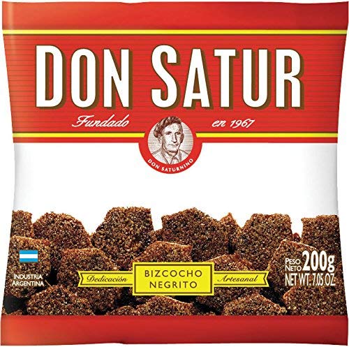 Don Satur Bizcochos Negrito 200 grs. 15 PACK | Galletas Azucaradas Morenas 15 PACK 7.05 oz cada una.