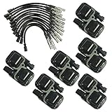 JDMSPEED New Ignition Spark Coils With Plug Wire Sets For Mercedes-Benz C CL CLK ML Class