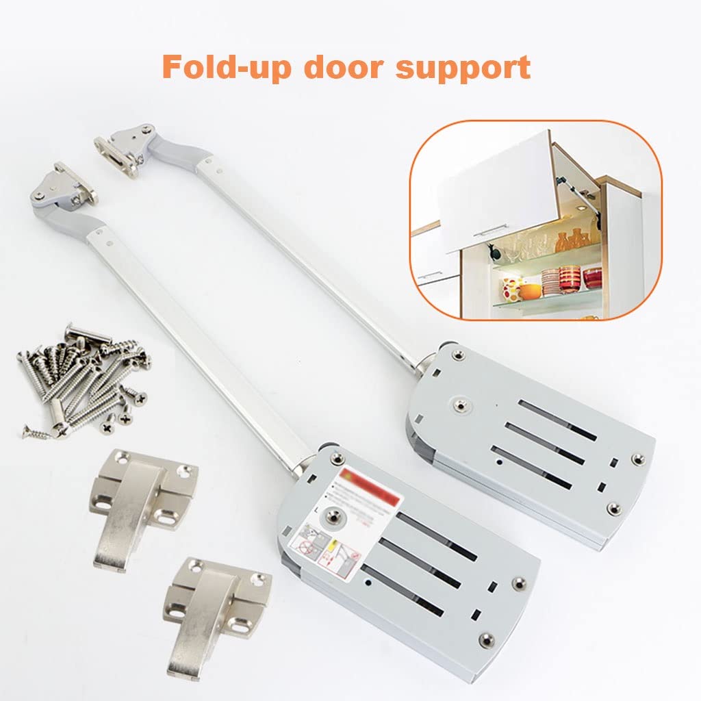 Soporte de puerta plegable hacia arriba, varilla amortiguadora hidráulica, puntal neumático de cierre suave, 130N, extensión de 300mm, 1 juego