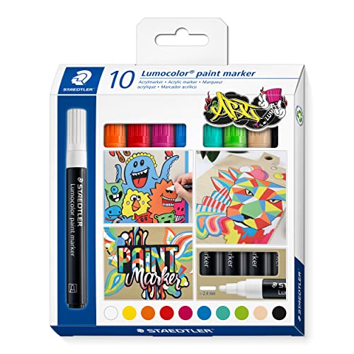 Marqueur permanent peinture liquide Staedtler Lumocolor 349 feutre pointe moyenne 2.4mm