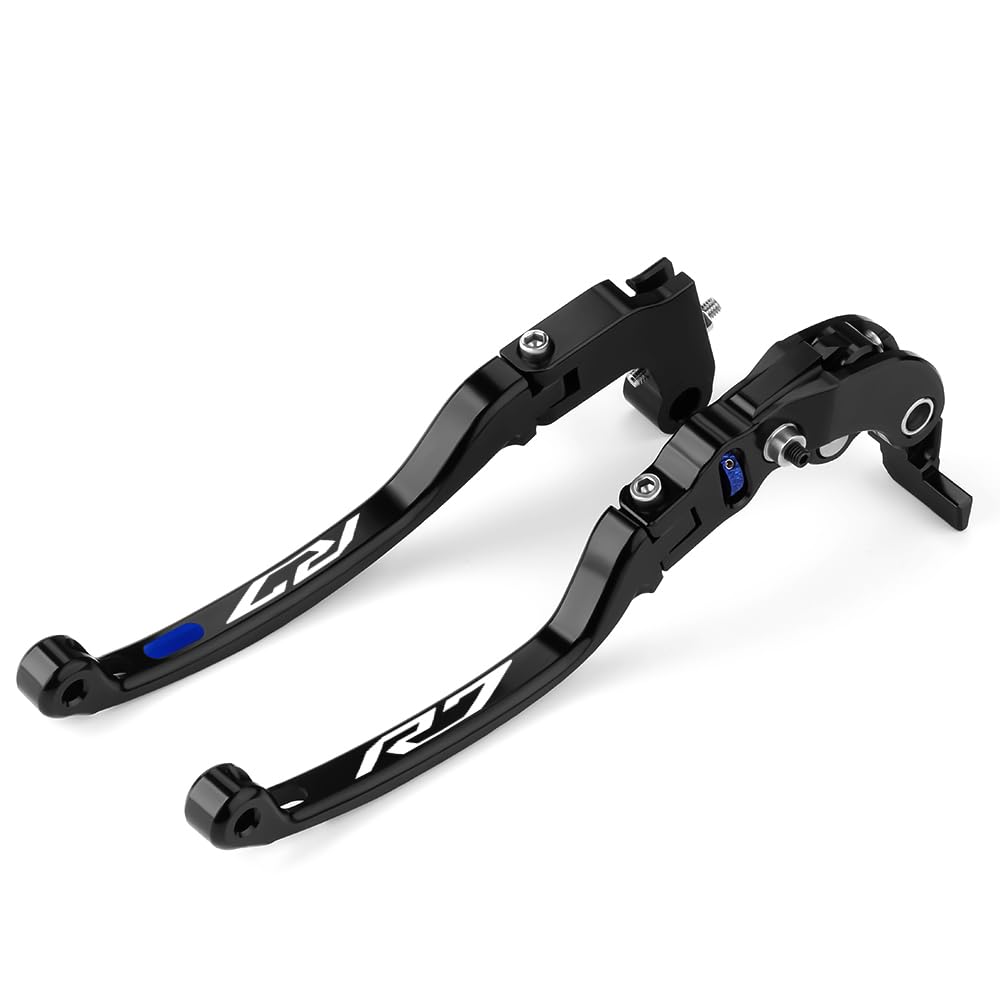 Yamaha R7 Foldable Brake & Clutch Levers - Adjustable CNC Aluminum, 6-Position, 40mm Extension, Fits 2024-2025 R7 Models