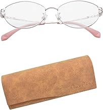 [PrePiar] 老眼鏡 レディース リーディンググラス おしゃれ ブルーライトカット 3ヶ月保証 ケース付き ピンク ブラウン メガネ