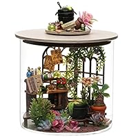 TOPBSFARNY 3D Stereoscopic Miniature Dollhouse Kit Assembling Toys DIY Model Wooden Furniture for Valentine's Day Creative Gifts (The Magic Garden)