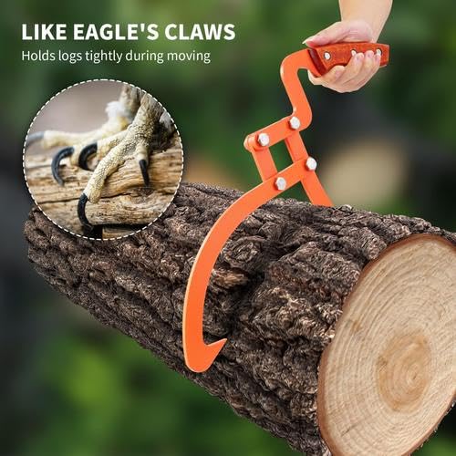 20 Pulgadas (Unos 50,8 cm) Pinza Forestal para Troncos, Pinza Forestal para Elevar Troncos, Pinzas para Arrastrar Troncos, Herramientas para Levantar y Transportar Troncos