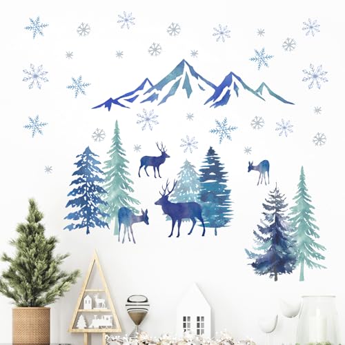 Adhesivos de pared Winter Wonderland Mfault 35x12 pulgadas miniatura 1