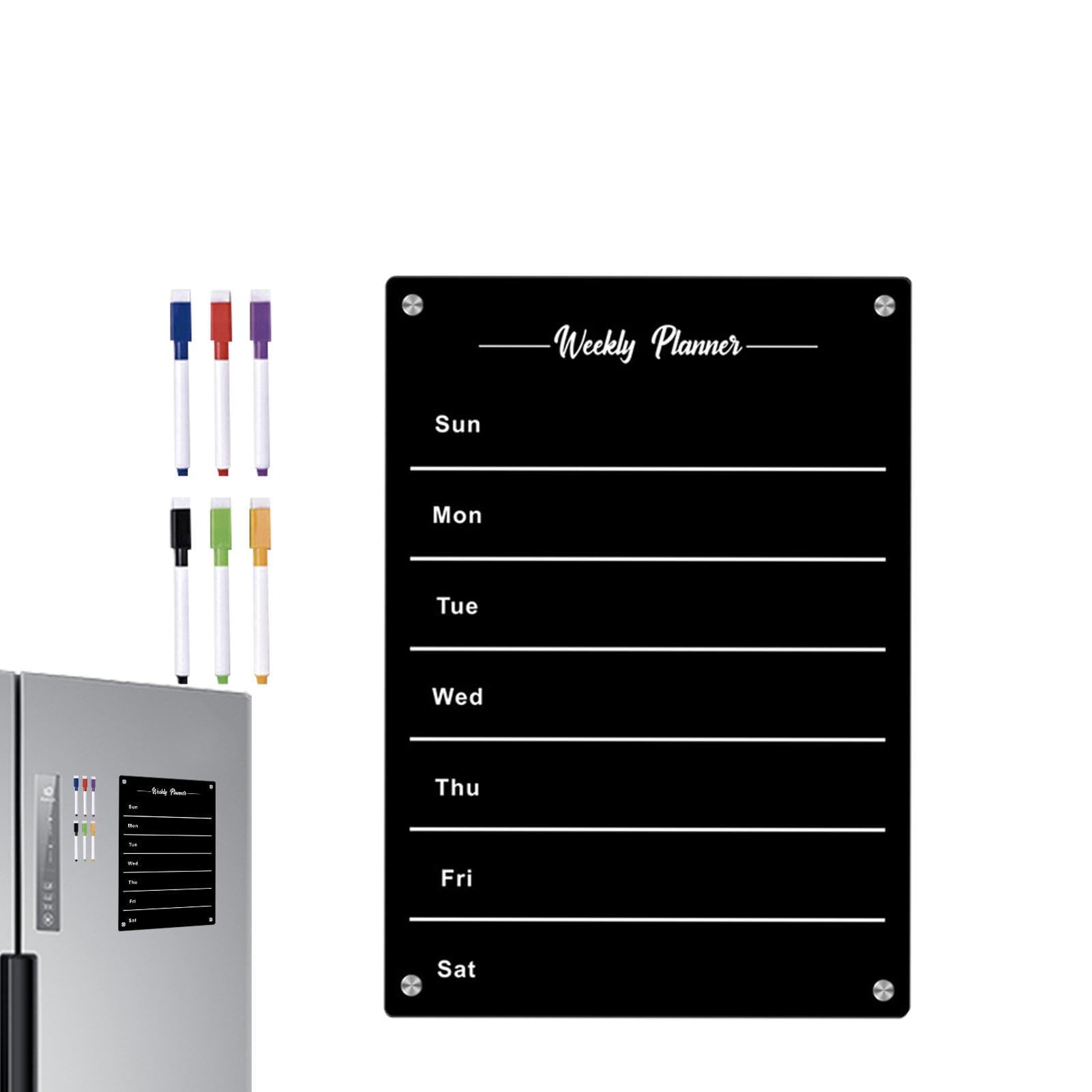 Planner Settimanale Magnetico Per Frigorifero - Lavagna Cancellabile | Menu E Spesa | 28x21cm - Foto 6