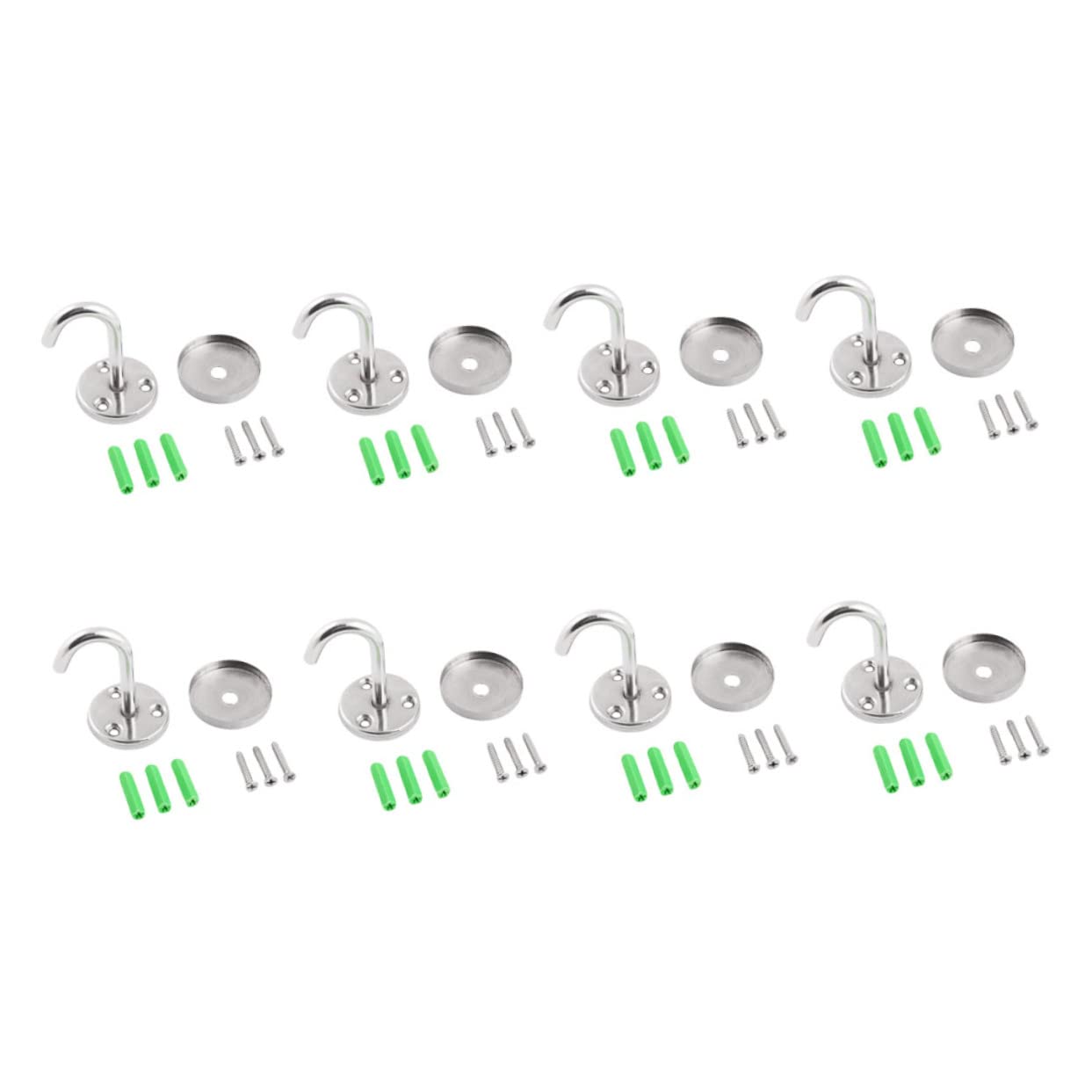 CHOYCLIT 12 ganci da soffitto in acciaio inossidabile con vite, fibbia