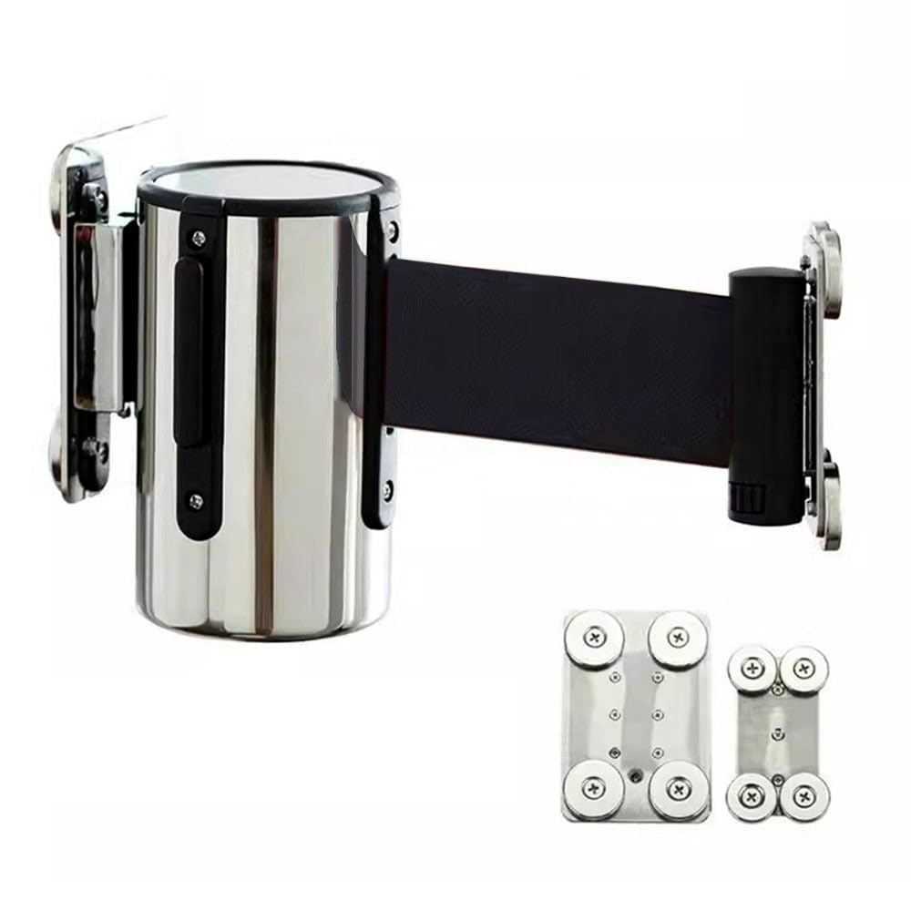 Barrière de ceinture rétractable en acier magnétique pour contrôle de foule