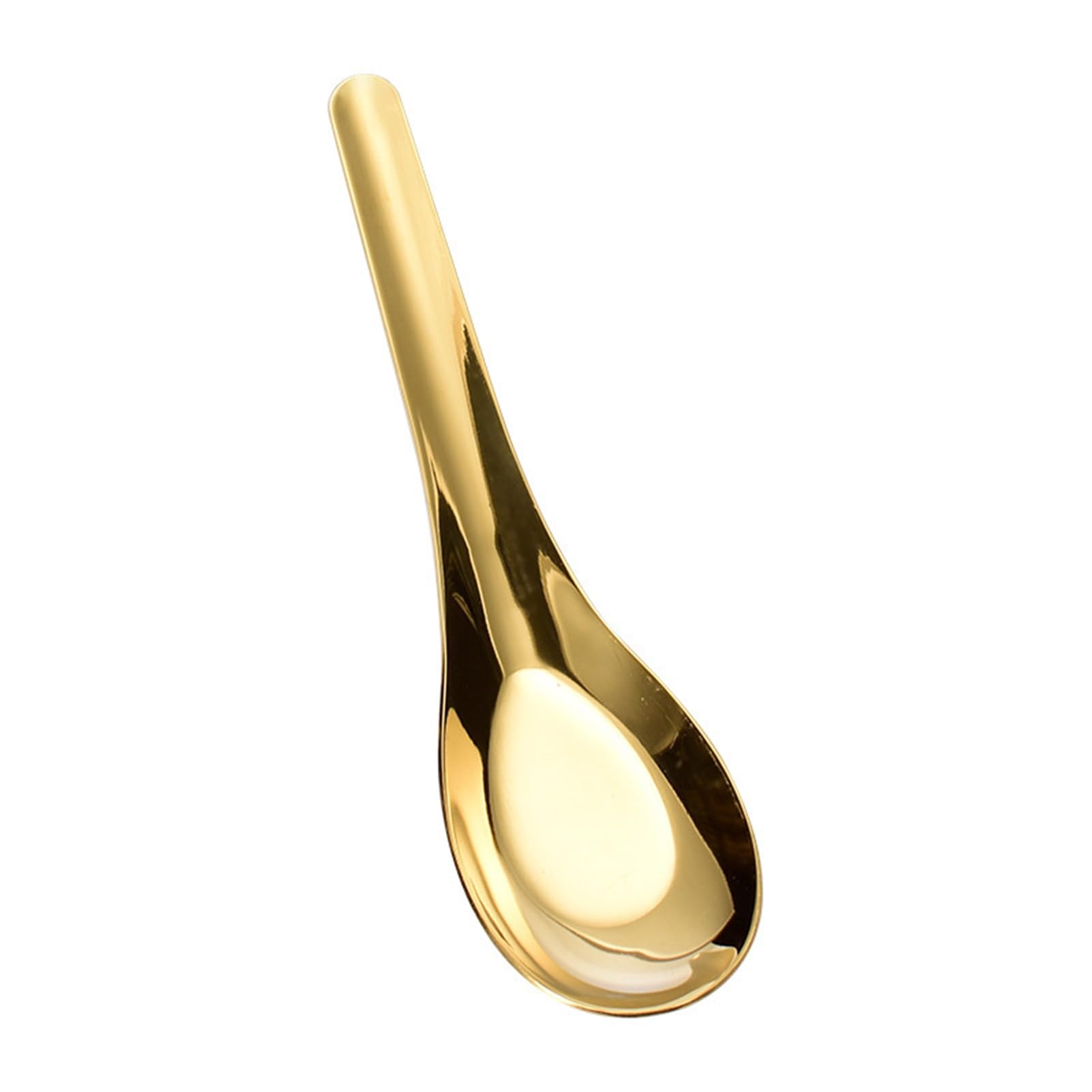 Asian Soup Spoon Stainless Steel Dinner Spoon Mirror Polished Chinese Soup Spoon for Bouillon Dessert Cereal Ramen Noodles Wonton