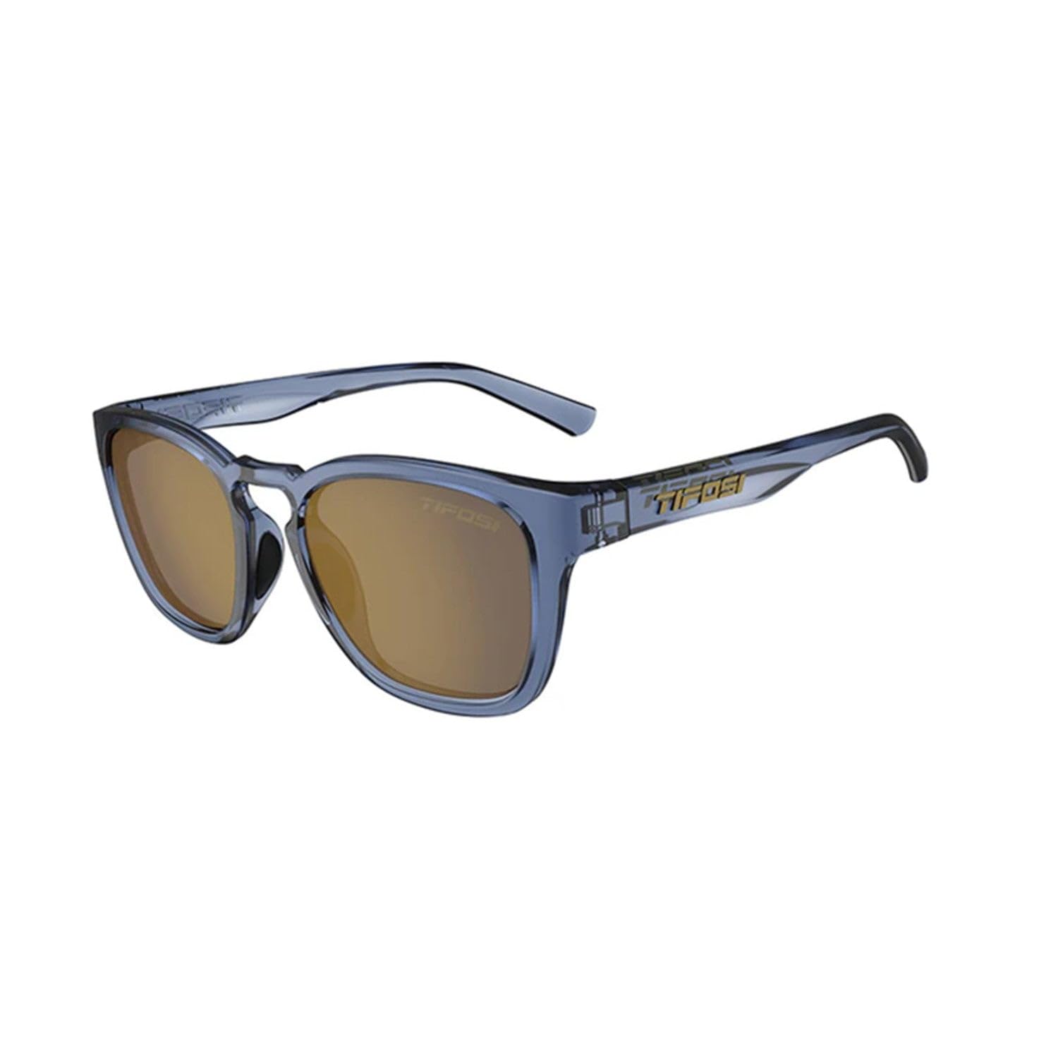 Tifosi Unisex Crystal Denim, Gold Mirror Smirk Cycling Sunglasses, Crystal Denim Gold Mirror