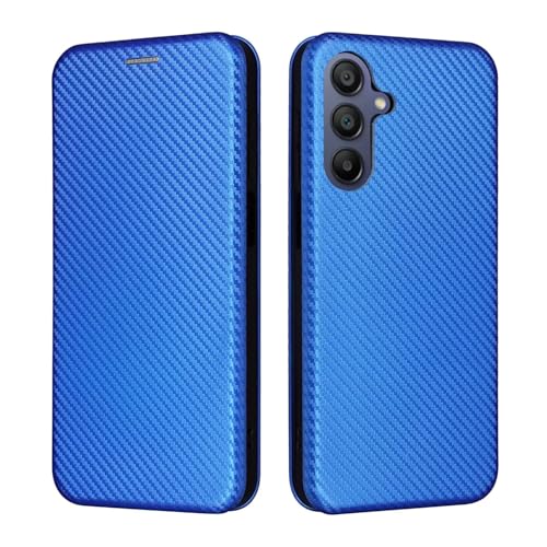 BEENTRYS Cuero Funda para Nokia C1 Plus Funda,Fibra de Carbono Cartera Cubierta Ranura para Tarjeta Función Soporte Cierre Magnético PU Regalo Antigolpes Carcasa-Azul