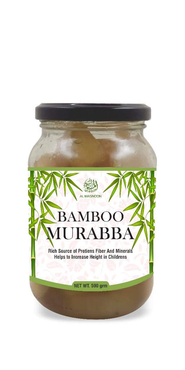 AL MASNOON Homemade Bamboo Murabba Helps Increasing Height Growth Bamboo Shoots Murabba | Bans Ka Murabba 500 grm | Good for Health 500grms