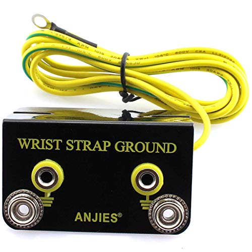 Image of MEETOOT 2pcs 2 Holes ESD Anti Static L-Type Grounding Socket for Wrist Strap Ground