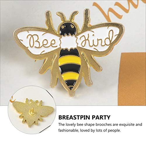PRETYZOOM 2 peças adoráveis broches em forma de abelha, grampos de seio, acessórios de decoração de