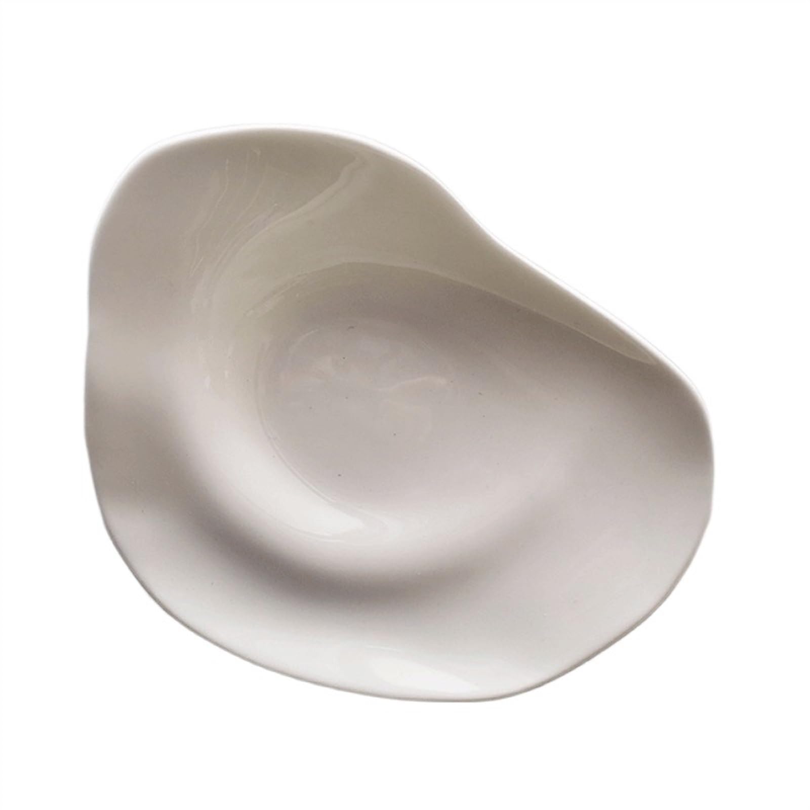 Talerze Obiadowe Ceramiczny talerz obiadowy Domowy biały nieregularny ceramiczny Talerz na sos przekąski Miska deserowa ciasto