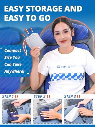 Almohada de viaje ajustable cómoda y soporte 360° miniatura 7