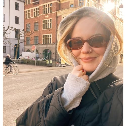 Retro Oval Sunglasses for Women 90s Classic Shades Vintage Fashion Womens Sun Glasses3