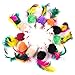Demiawaking 10pcs Falsi Topi Giocattoli Interattivo per Gatto Domestico Mini Divertenti Giocattoli con Piuma Colorata