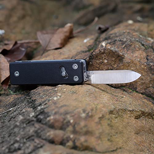 Image of ROXON KS2 Elite D2 Blade 13 in 1 Mini Multi Tool function pocket knife with big scissor, G10 handle and Pocket clip, good for Camping /Backpacking /Emergencies /EDC Multitool (D2 Steel Blade)