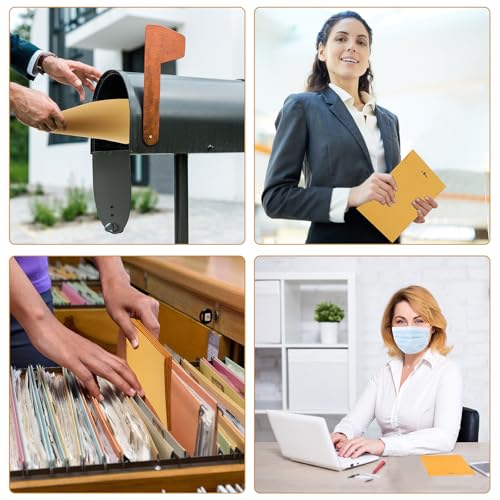 Envelope Manilla com fecho de 50 unidades, envelope de catálogo Kraft com fecho de fecho, envelope d