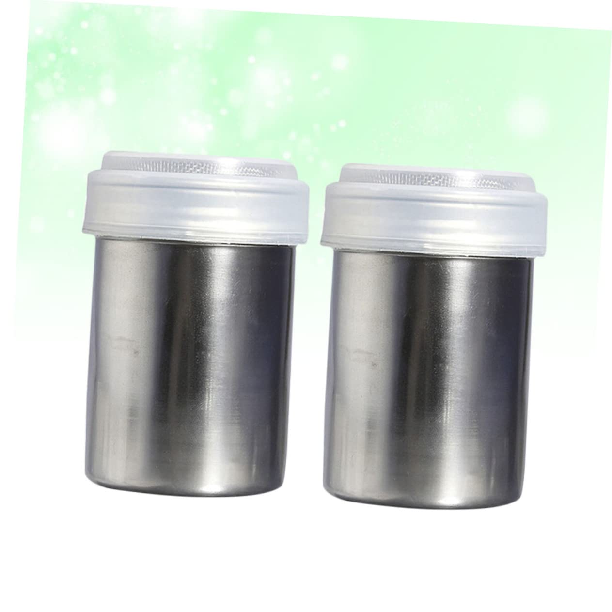 CIYODO Portable Powdered Sugar Container 2pc Power Bottle Storage Spill Design