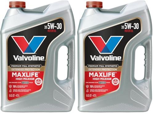 Image of Valvoline Extended Protection High Mileage with Ultra MaxLife Technology 5W-30 Full Synthetic Motor Oil 5 QT (Pack of 2)