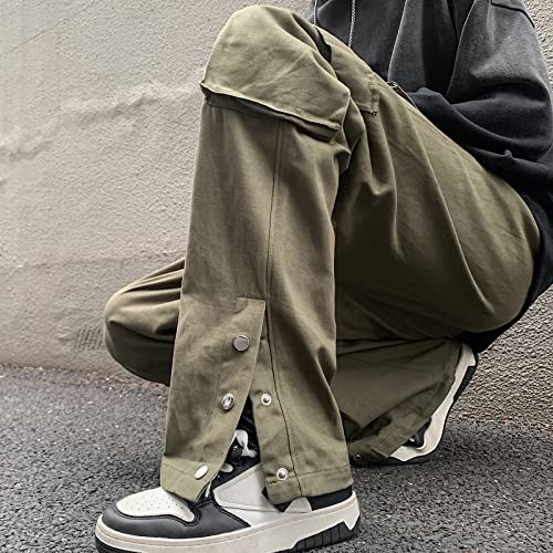 Men's Slim-Straight Cargo Pants Cotton Multi-Pockets Tactical Outdoor Work Pants4