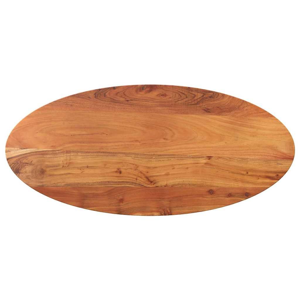 Tablero de madera maciza rústica ovalado de 80x40 cm para escritorio noble