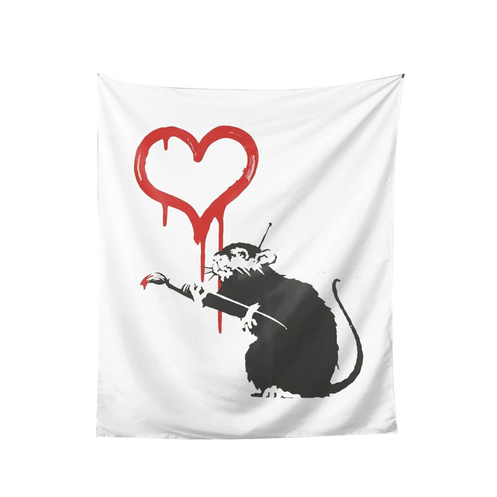 Amazon.co.jp: タペストリー バンクシー Banksy ネズミ 壁画 壁掛け 