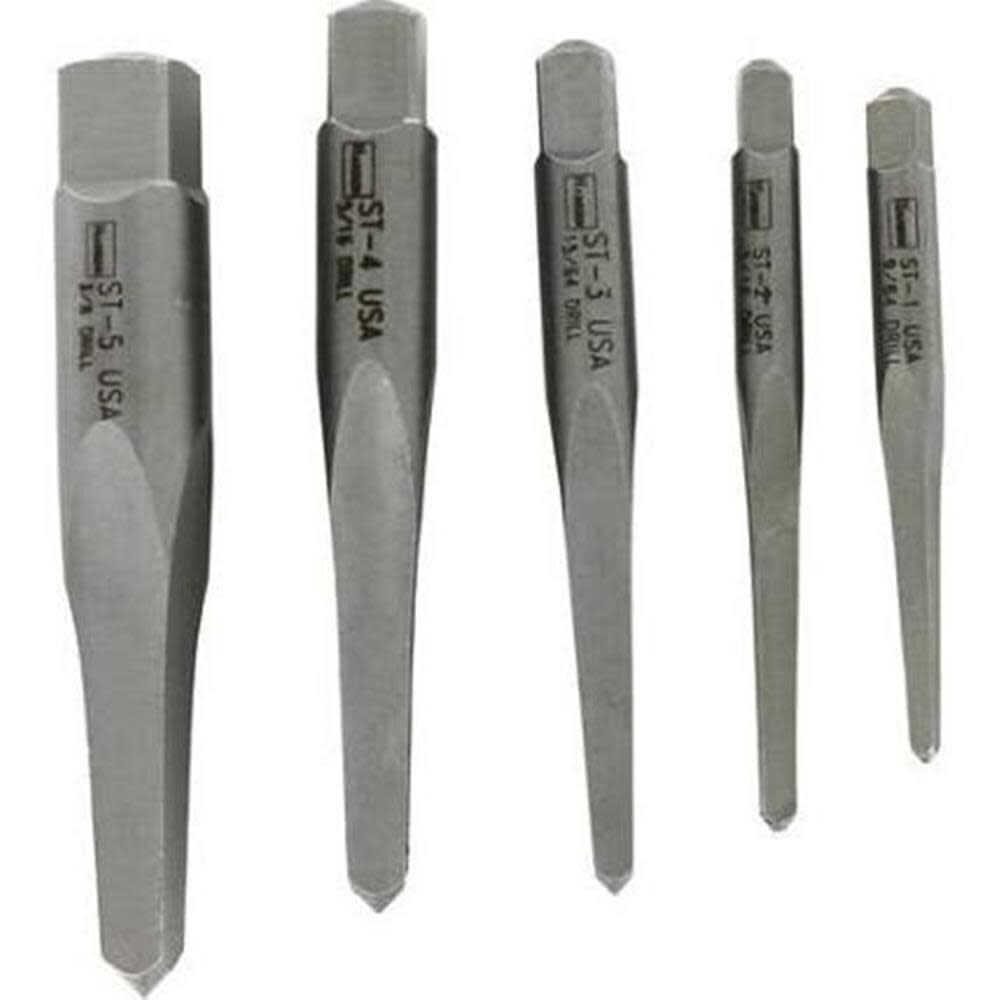 Irwin 5 Pc. Straight Flute Screw Extractor Set