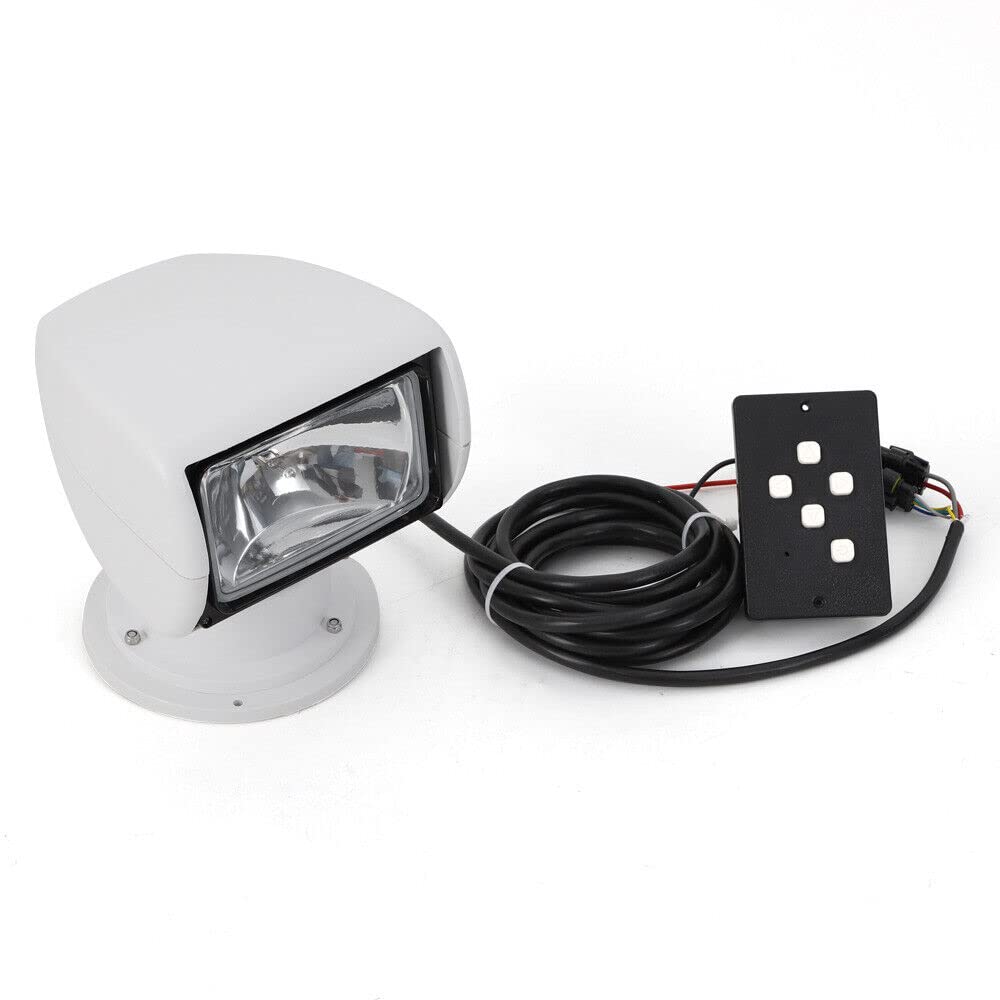 Faro di ricerca per barca, telecomando marino, xeno, radiocomandabile, con base magnetica, luce di ricerca, resistente alle intemperie, girevole a 360 gradi, per auto, fuoristrada, caccia,
