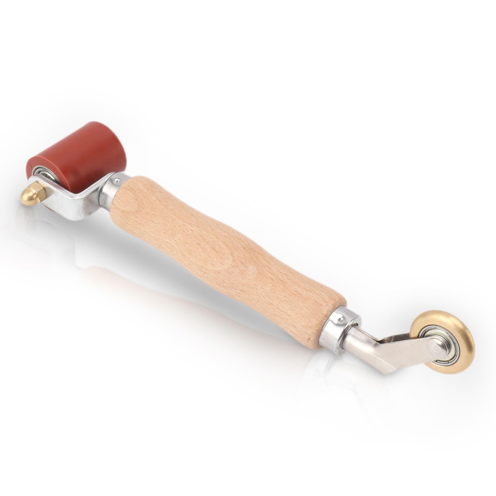 Silicone Seam Roller, 40mm Hand Pressure Double-end Silicone Seam Brass Detail Roller Combo Seam Rollers