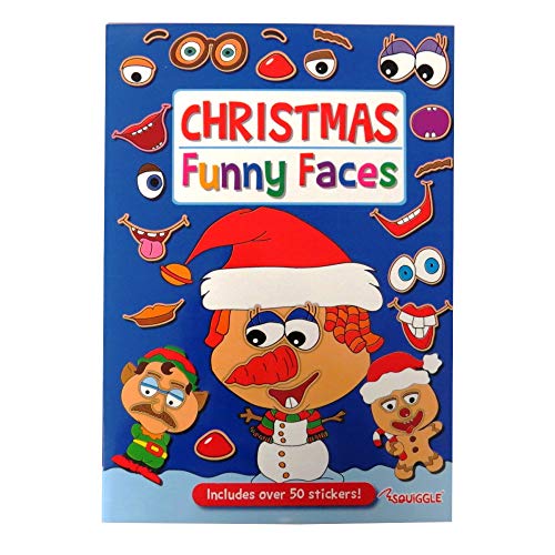 Libro di adesivi con faccine divertenti di natale