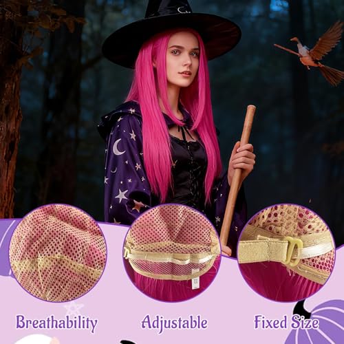Cosplay Anime Characute Perücke, Hunters Kostüm Perücke, Lange Pink Hair Mit Haarnetz, Halloween Spielen, Kostüm Wig Für Cosplay-Requisiten, Halloween Accessoires