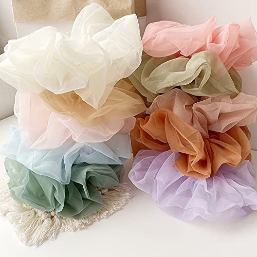 Gold Xiong Padishah Oversized Scrunchies Jumbo Organza Scrunchies Large Chiffon Scrunchies No Damage Giant Scrunchies For Sleeping Big Hair Scrunchies For Women thumb #5