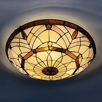 55,000から35,000Tiffany & Co. 2点セット ARTZONE Tiffany Ceiling Lights, Stained Glass Ceiling Light
