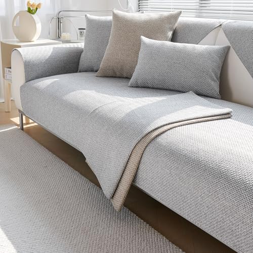 ���j�o�[�T���\�t�@�J�o�[�A����~�߃R�b�g�����l���\�t�@�v���e�N�^�[�A2/3/4�l�|��&L���^�\�t�@�p�A�X���b�v�J�o�[ (90×240cm�A���C�g�O���[) - �X�^�C���b�V���ł������ȒP