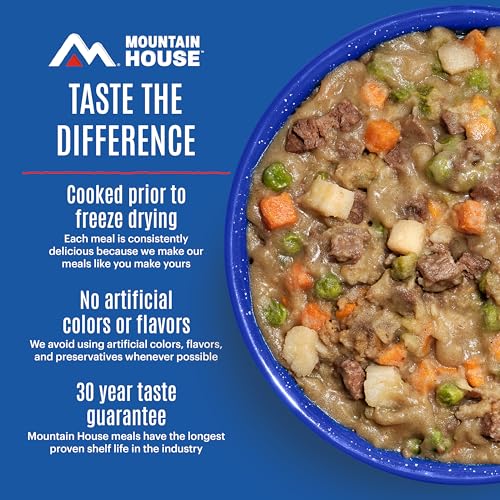 Image of Mountain House Freeze-Dried Dinner Entree | Backpacking Meals for Camping and Hiking, 4 Servings, 30-Year Shelf-Life, 2-Pack