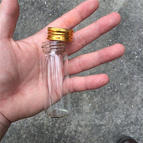 Bocaux en verre 40 ml haut de gamme et bouchons en aluminium doré pour compositions délicates