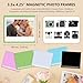 HIYQIN 5 Pack Magnetic Photo Frames for Instax Wide Film, for Polaroid Photo 3.5x4.25” Fridge Photo Display Fits for Instax Wide 400/300/210/Wide EVO, for Polaroid Now/600/OneStep+ - Color