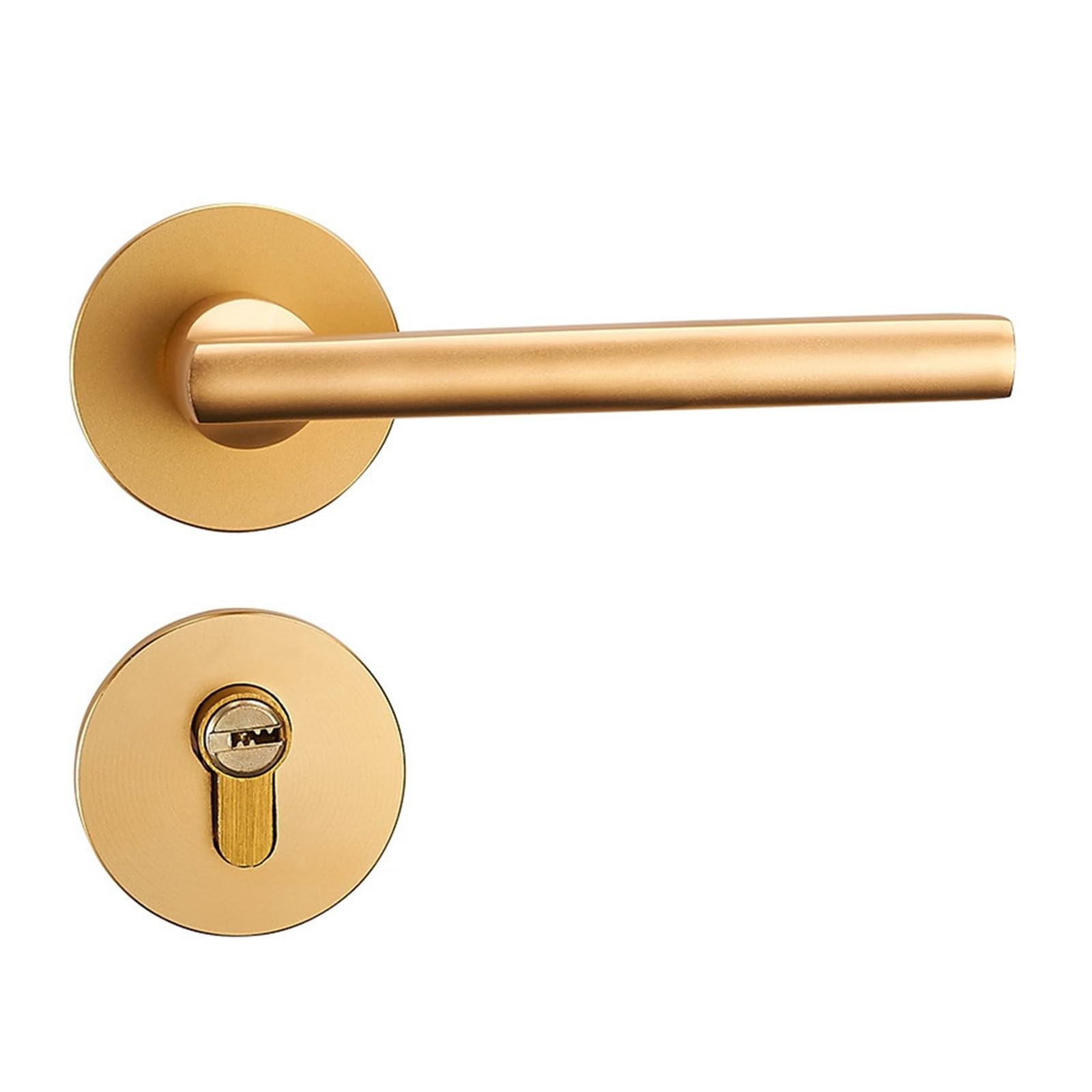 Serrure de porte en bois dorée FH7-13 pour chambre à coucher