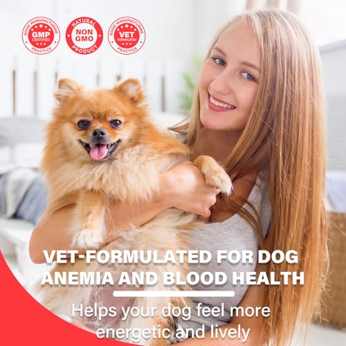 Iron Supplement for Dogs, – Supports Blood Health, Red Blood Cell Formation & Oxygen Supply, for Anemia, Vitamin C, Folate, Vitamin B12, Boost Energy, and Improve Blood Circulation, 120 Tablets - Image 7